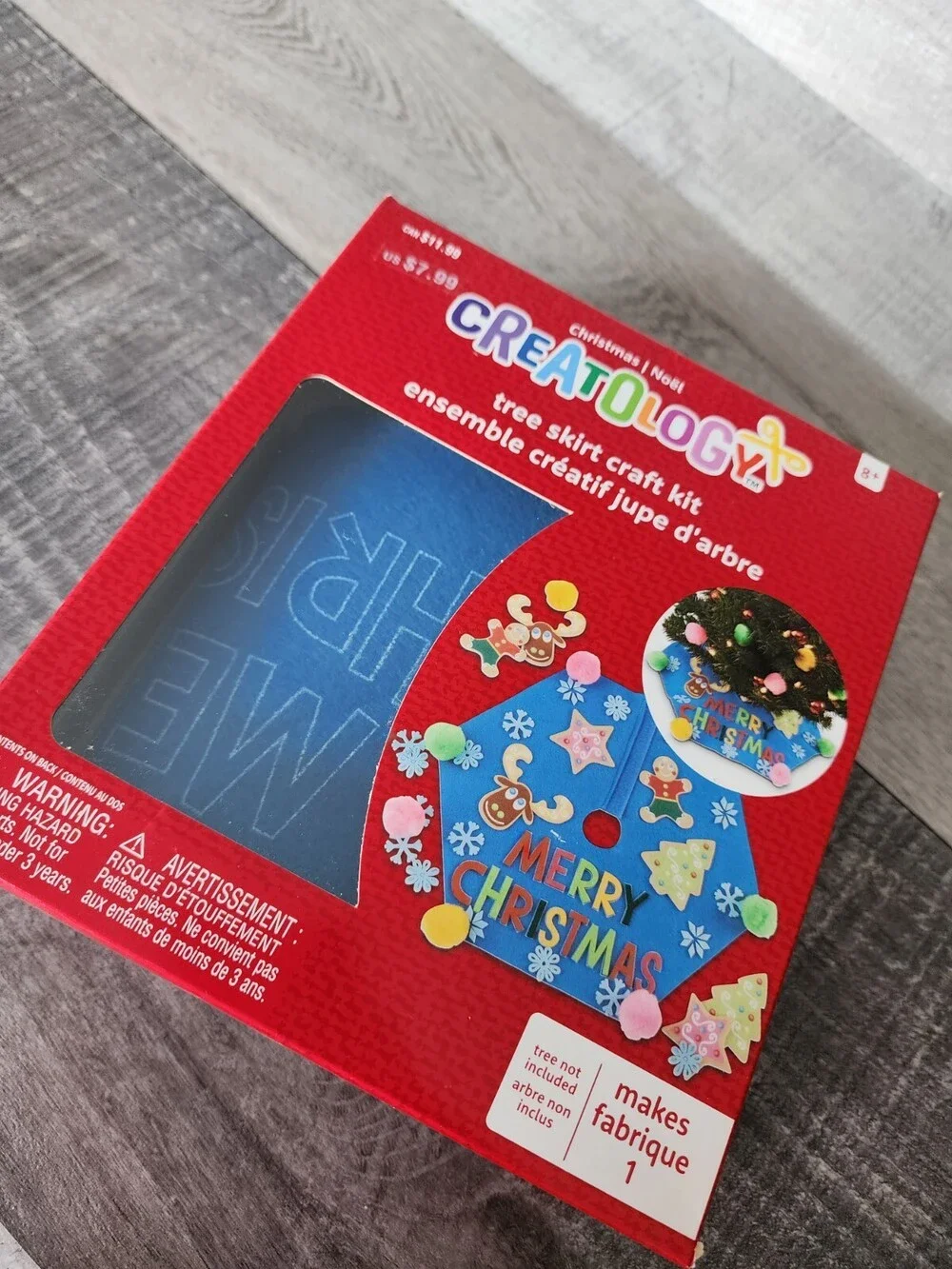 Creatology Christmas Tree Skirt Craft Kit Blue Merry Christmas DIY NEW